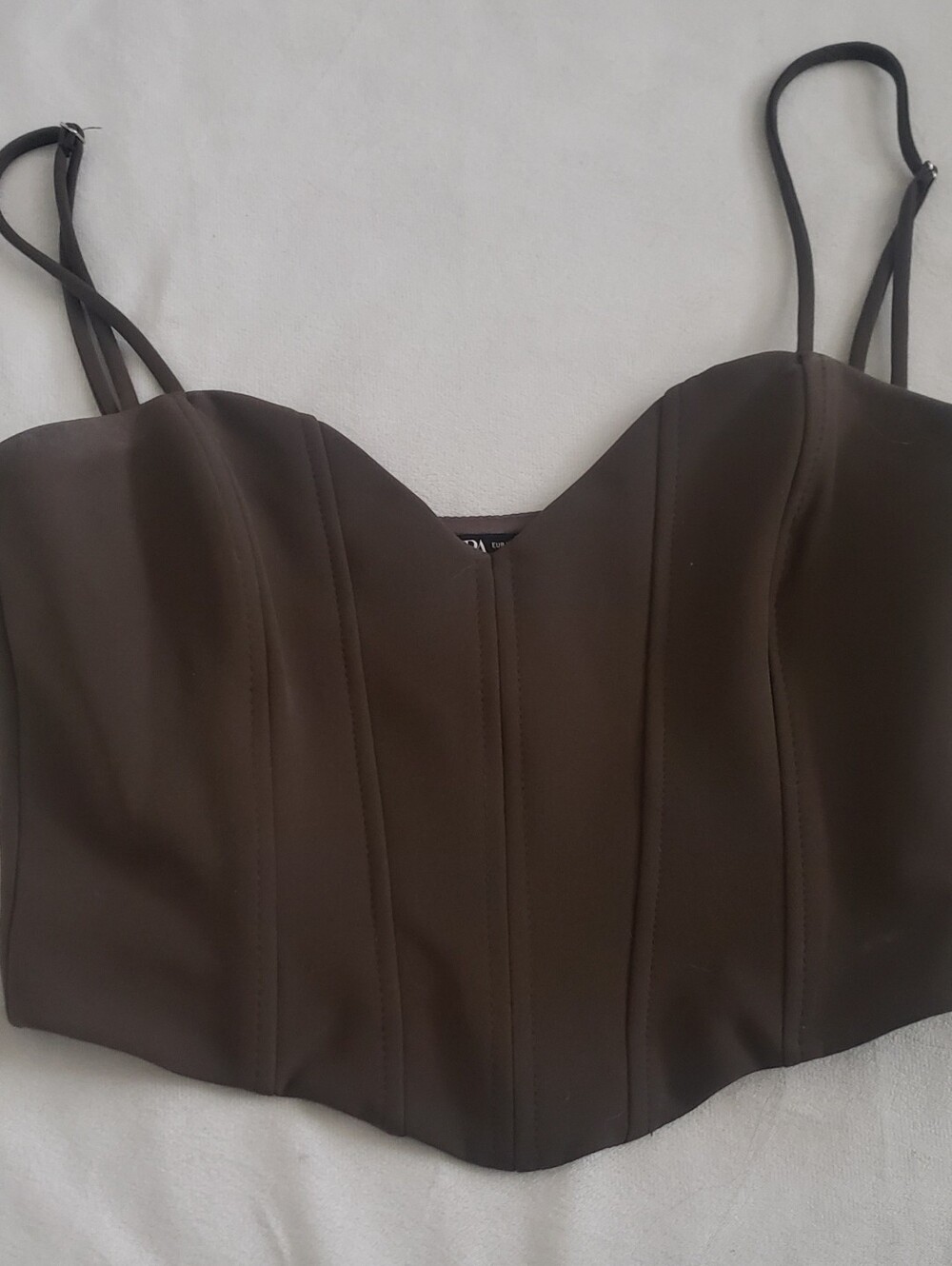 Zara Brown Corset Top